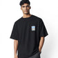 CASA BLANCA Oversized Graphic T-Shirt – Blac
